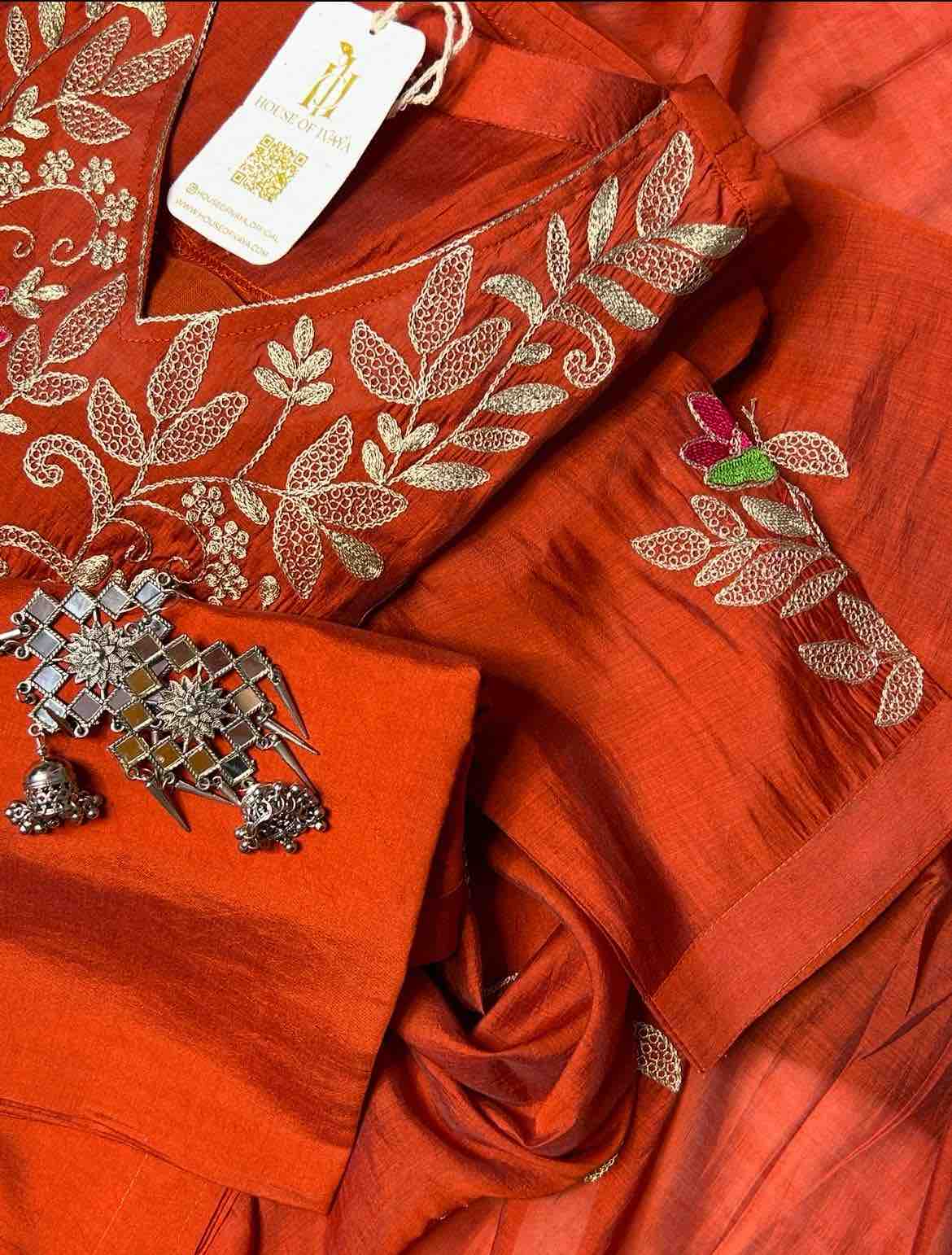 Rust Blossom Umbrella Suit